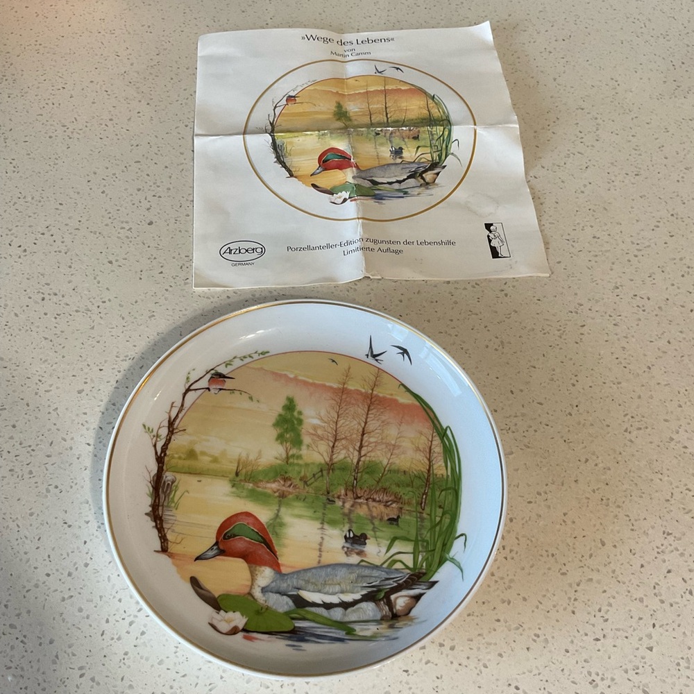 Decorative Plate with Nature Scene
